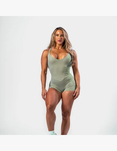 NEBBIA Tvarujúci fitness overal STRONG BEAUTY svetlozelený
