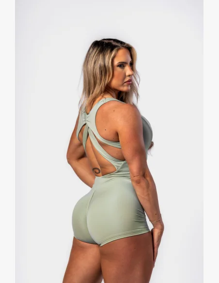 NEBBIA Tvarujúci fitness overal STRONG BEAUTY svetlozelený