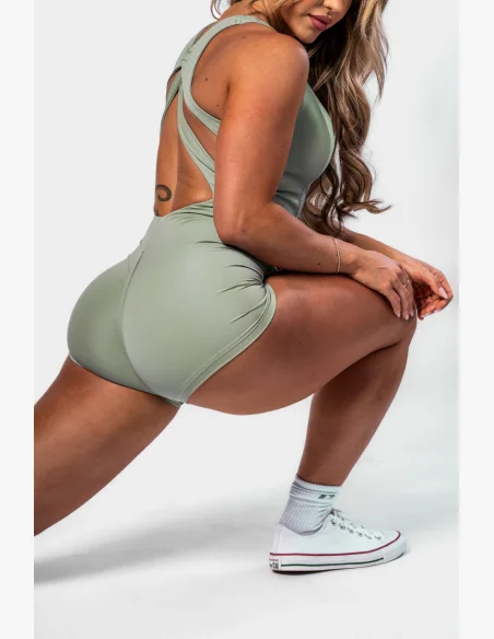 NEBBIA Tvarujúci fitness overal STRONG BEAUTY svetlozelený