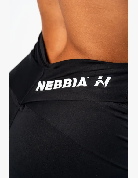 NEBBIA Tvarujúce šortky s V-shaped pásom STRONG BEAUTY čierne