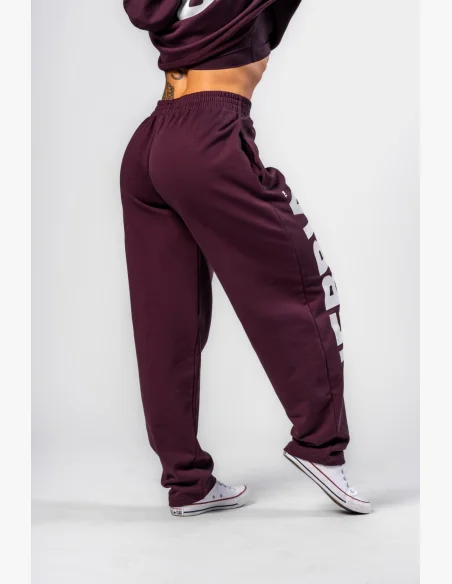 NEBBIA Voľné baggy tepláky BOYFRIEND STYLE bordové