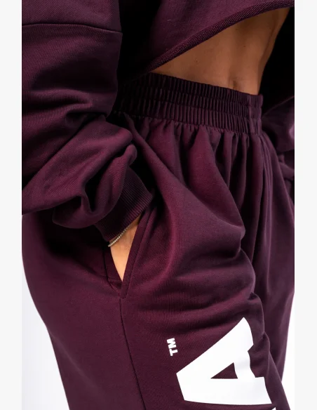 NEBBIA Voľné baggy tepláky BOYFRIEND STYLE bordové