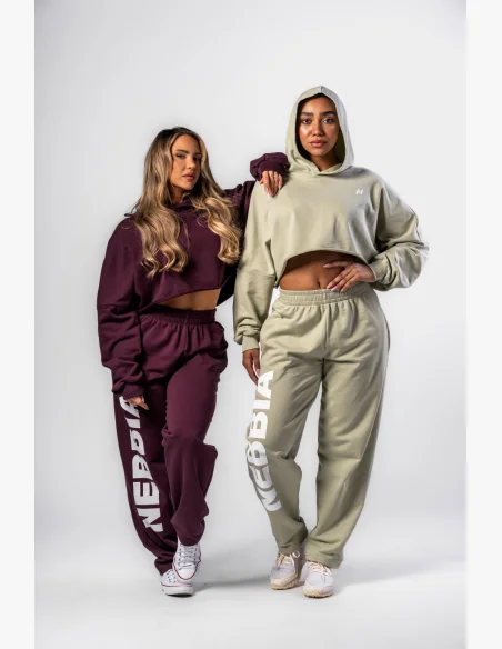 NEBBIA Voľné baggy tepláky BOYFRIEND STYLE svetlo zelené