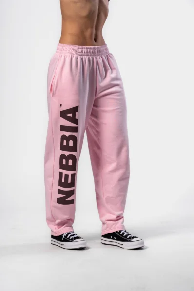 NEBBIA • NEBBIA Voľné baggy tepláky BOYFRIEND STYLE ružové • Nebshop.sk