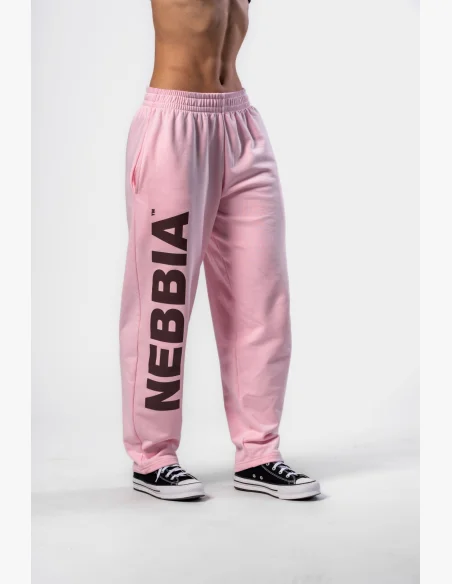 NEBBIA Voľné baggy tepláky BOYFRIEND STYLE ružové