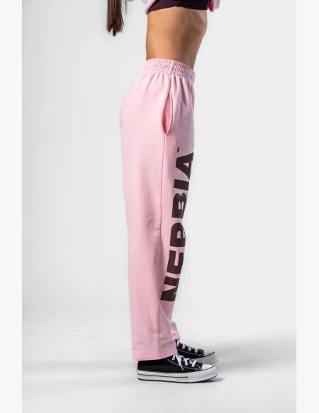 NEBBIA Voľné baggy tepláky BOYFRIEND STYLE ružové