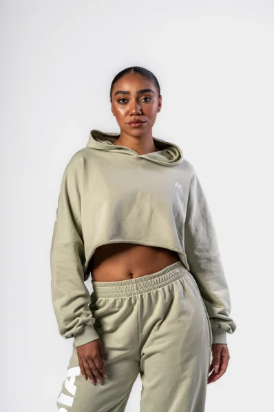 NEBBIA • NEBBIA Oversized mikina s kapucí OWN YOUR POWER svetlozelená • Nebshop.sk