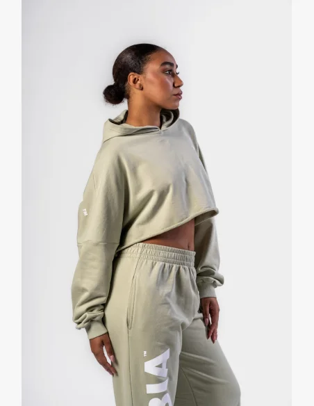 NEBBIA Oversized mikina s kapucňou OWN YOUR POWER svetlozelená