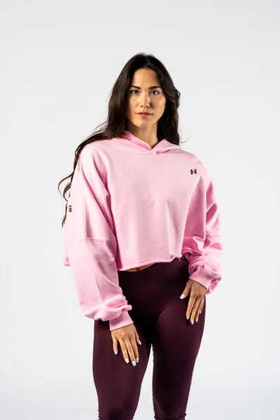 NEBBIA • NEBBIA Oversized mikina s kapucí OWN YOUR POWER ružová • Nebshop.sk