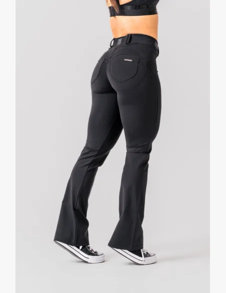 NEBBIA Flared Bubble Butt legíny 2.0 POWER LIFT čierne
