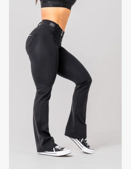 NEBBIA Flared Bubble Butt legíny 2.0 POWER LIFT čierne
