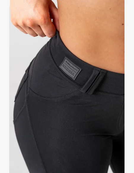 NEBBIA Flared Bubble Butt legíny 2.0 POWER LIFT čierne