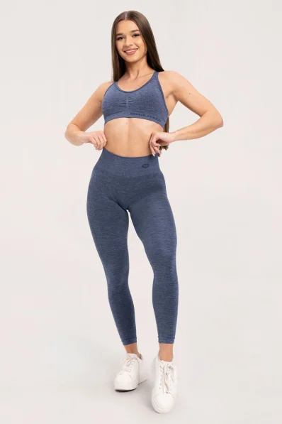 Gym Glamour Legíny seamless deep push up Dark Blue • NebShop