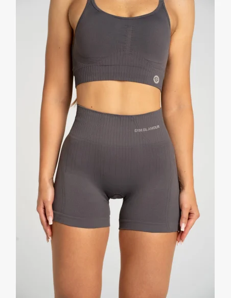 Gym Glamour Šortky push up 2.0 Dark Silver