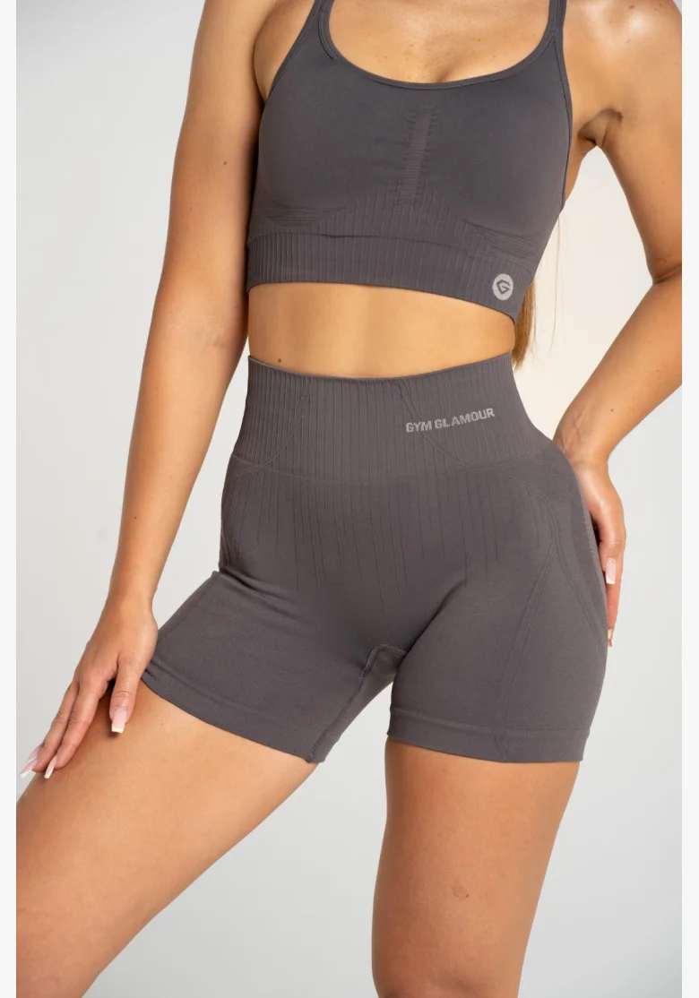 Gym Glamour Šortky push up 2.0 Dark Silver