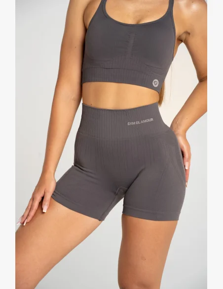 Gym Glamour Šortky push up 2.0 Dark Silver