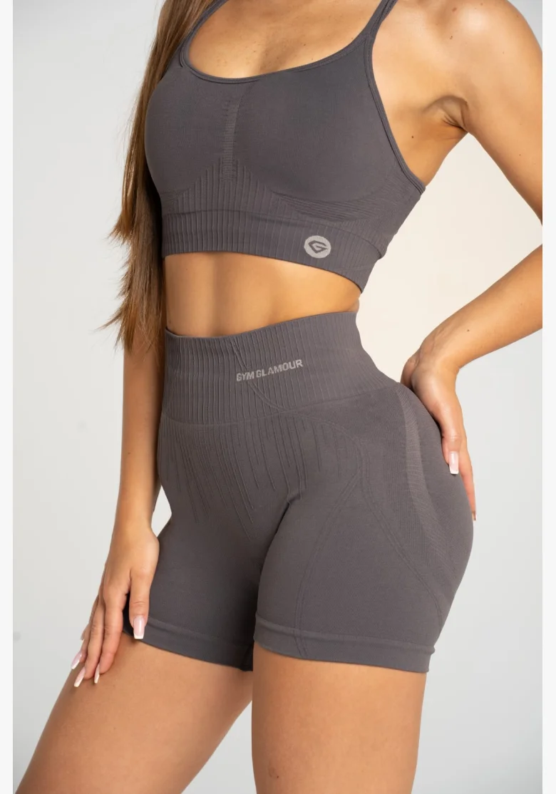 Gym Glamour Šortky push up 2.0 Dark Silver