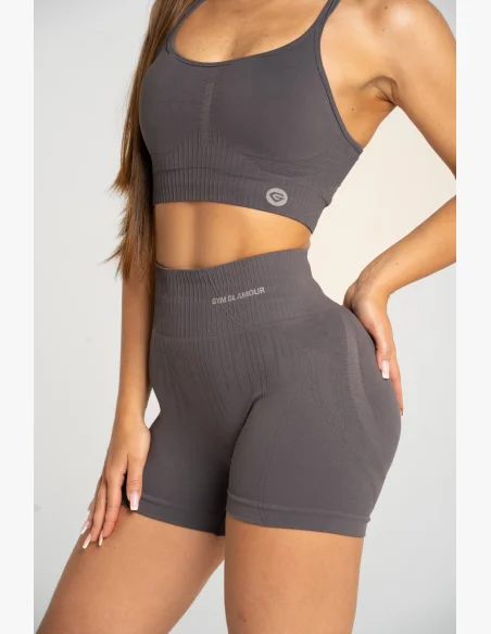 Gym Glamour Šortky push up 2.0 Dark Silver
