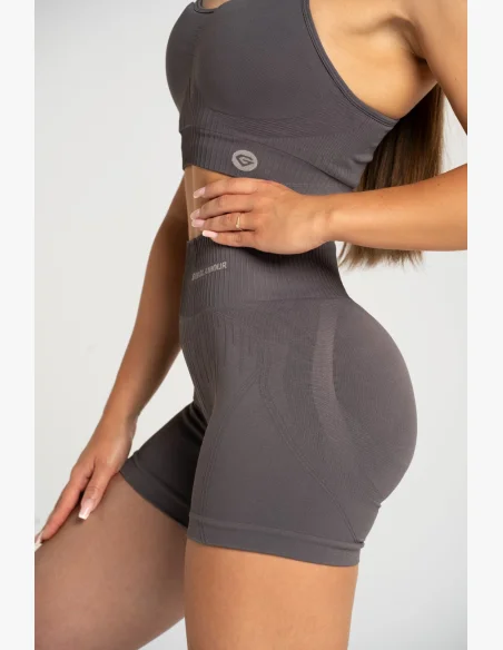 Gym Glamour Šortky push up 2.0 Dark Silver