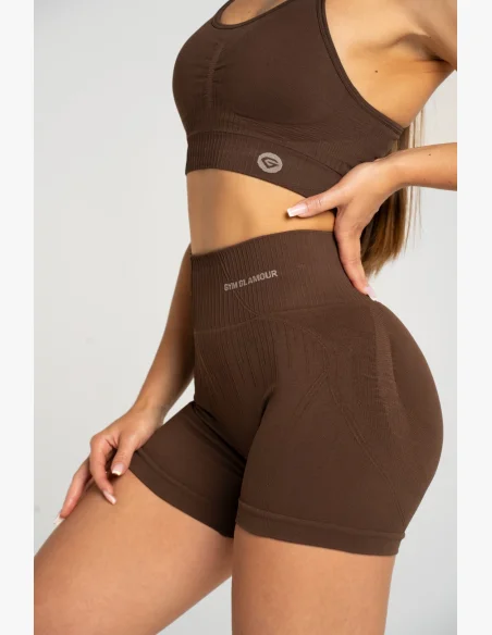 Gym Glamour Šortky push up 2.0 Dark Chocolate