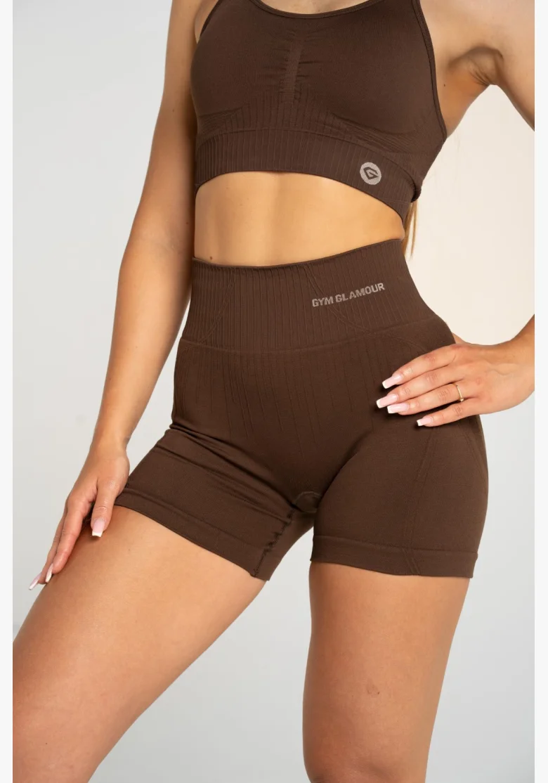 Gym Glamour Šortky push up 2.0 Dark Chocolate