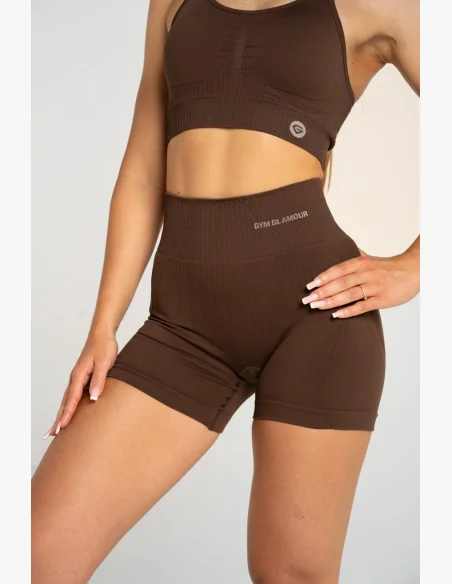 Gym Glamour Šortky push up 2.0 Dark Chocolate