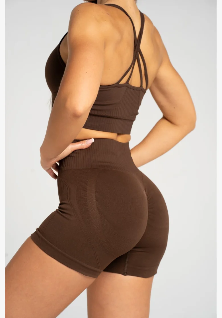 Gym Glamour Šortky push up 2.0 Dark Chocolate