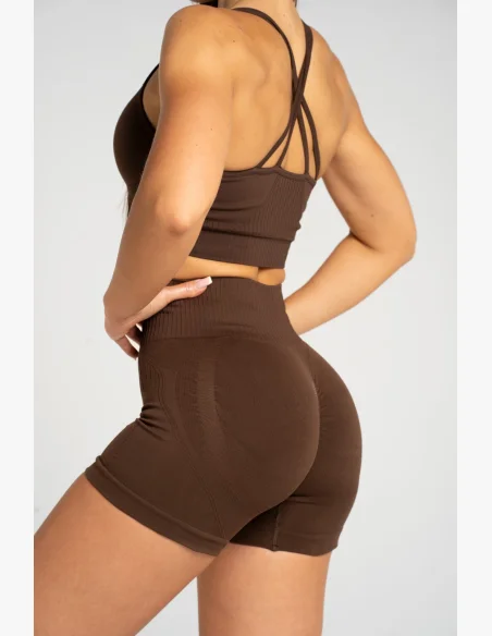 Gym Glamour Šortky push up 2.0 Dark Chocolate
