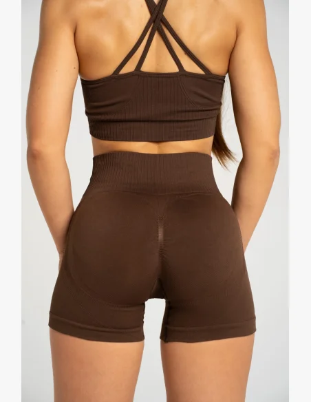 Gym Glamour Šortky push up 2.0 Dark Chocolate