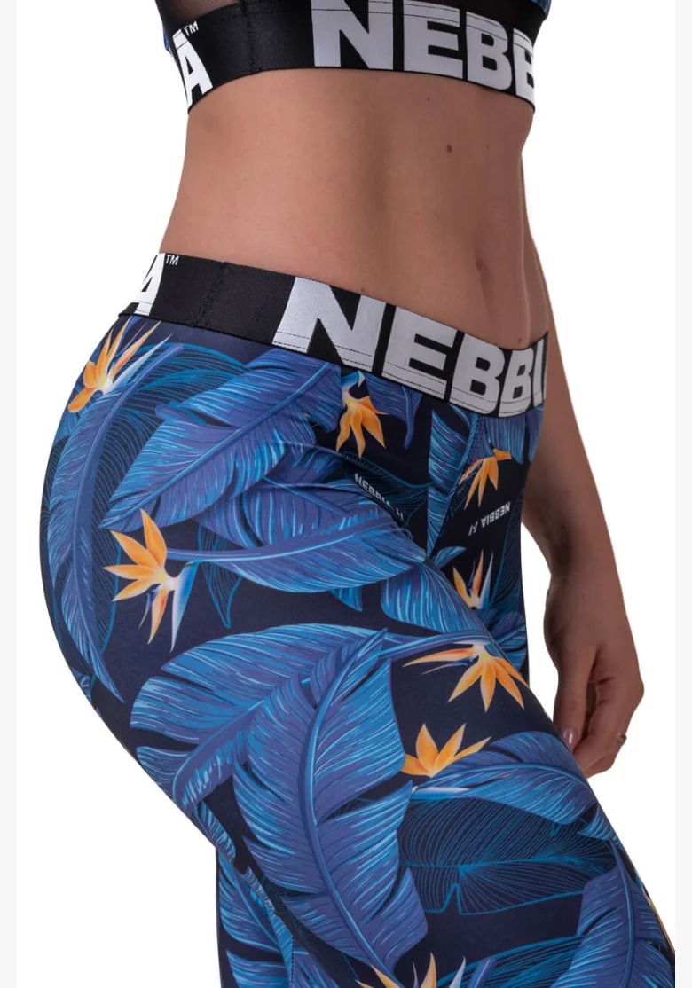 NEBBIA Legíny s mid-pásom Ocean Power modré