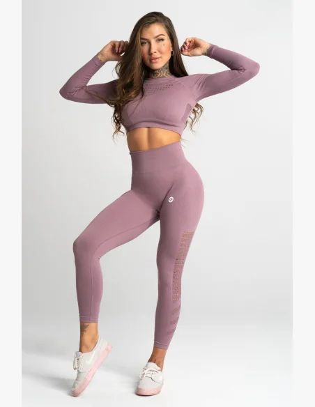Gym Glamour Crop top s dlhým rukávom Wild Rose