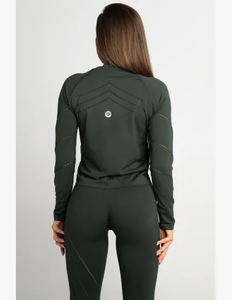 Gym Glamour Top s dlhým rukávom Deep Forest