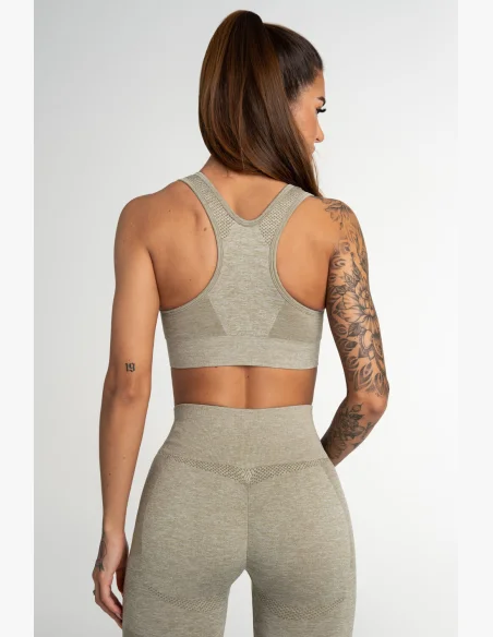 Gym Glamour Fitness podprsenka Fusion Khaki