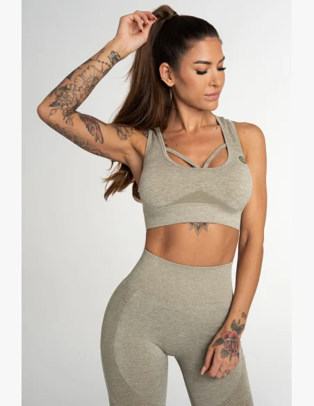 Gym Glamour Fitness podprsenka Fusion Khaki