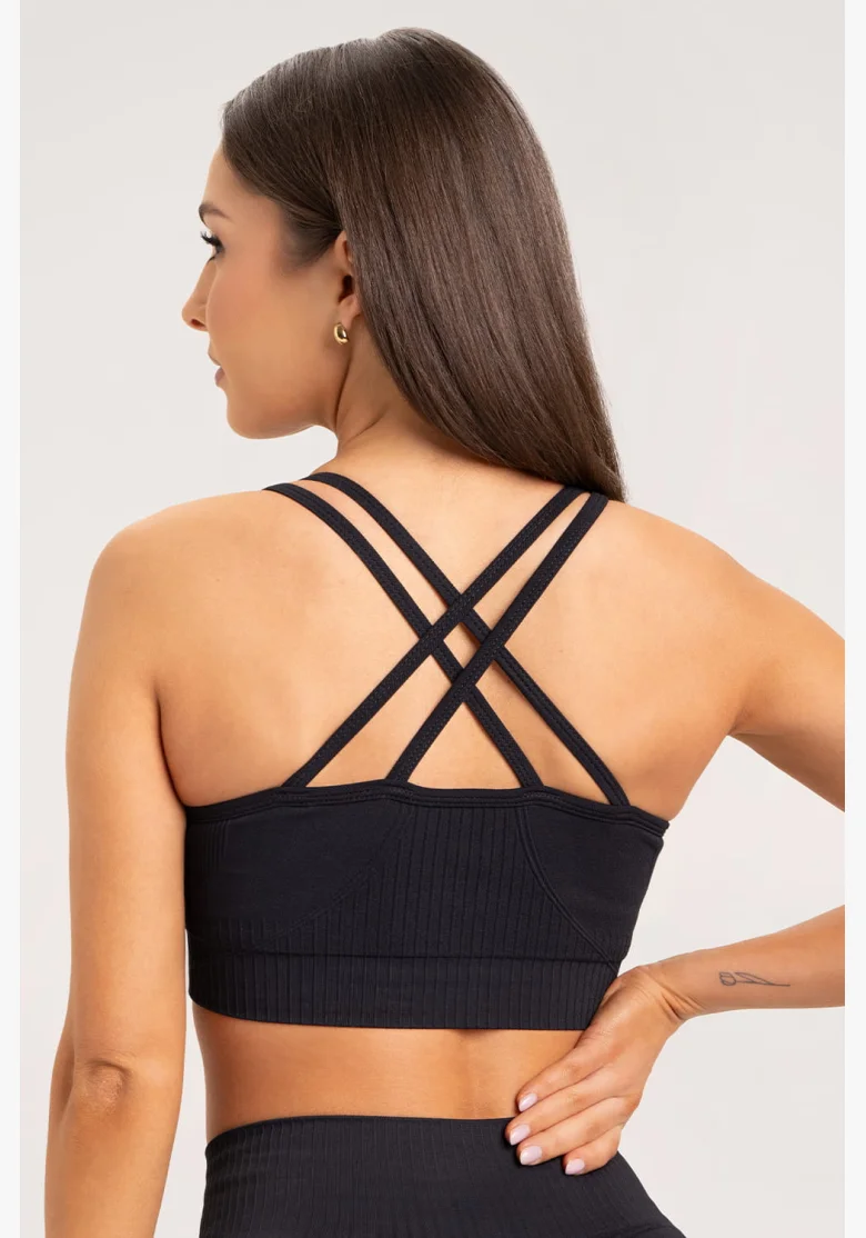 Gym Glamour Podprsenka push up 2.0 Čierna