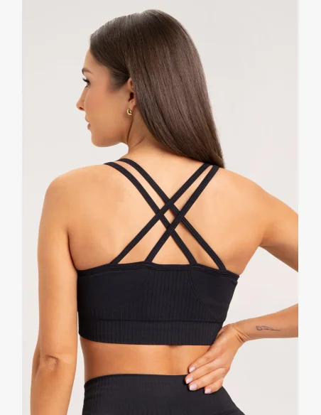 Gym Glamour Podprsenka push up 2.0 Čierna