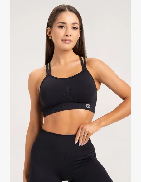 Gym Glamour Podprsenka push up 2.0 Čierna
