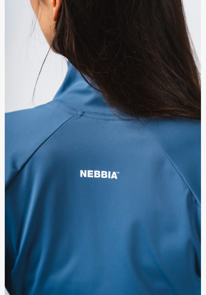 NEBBIA Deni x NEBBIA Fitness tracktop na zips modrá
