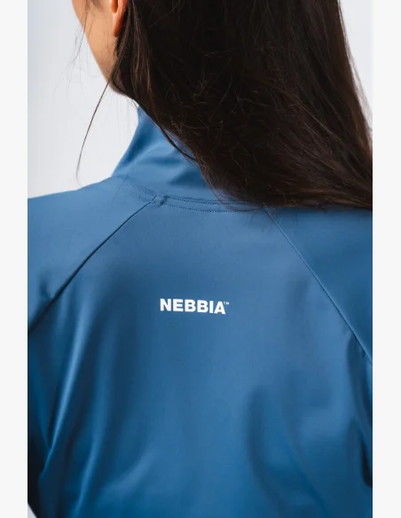NEBBIA Deni x NEBBIA Fitness tracktop na zips modrá
