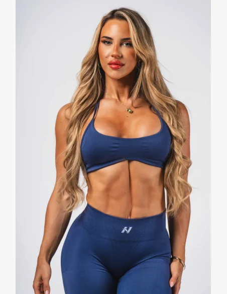 NEBBIA Bezšvová Lift-Up podprsenka Flow Seamless modrá