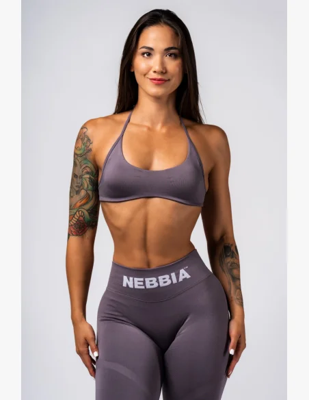 NEBBIA Bezšvová Lift-Up podprsenka Flow Seamless šedá