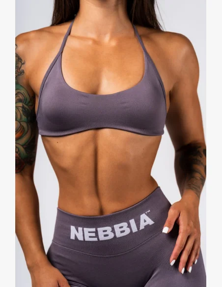 NEBBIA Bezšvová Lift-Up podprsenka Flow Seamless šedá