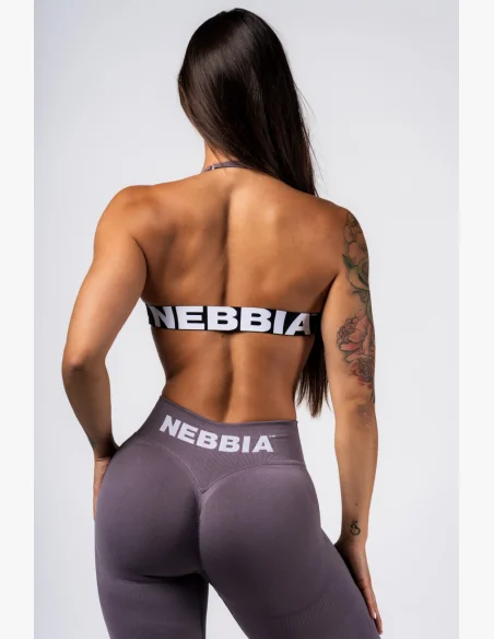 NEBBIA Bezšvová Lift-Up podprsenka Flow Seamless šedá