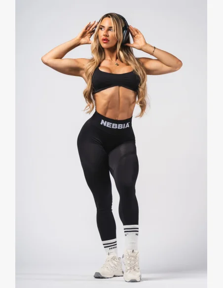 NEBBIA Bezešvá Lift-Up podprsenka Flow Seamless čierna