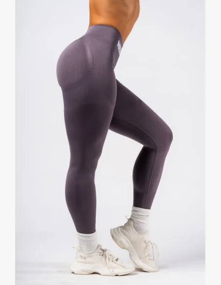 NEBBIA Bezšvové extra push-up legíny s vysokým pásom Flow Seamless šedé