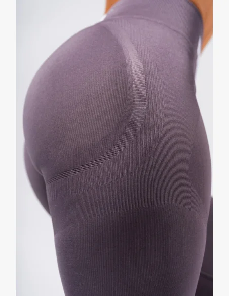 NEBBIA Bezšvové extra push-up legíny s vysokým pásom Flow Seamless šedé