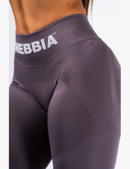 NEBBIA Bezšvové extra push-up legíny s vysokým pásom Flow Seamless šedé