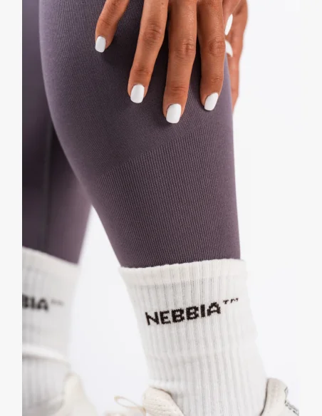 NEBBIA Bezšvové extra push-up legíny s vysokým pásom Flow Seamless šedé