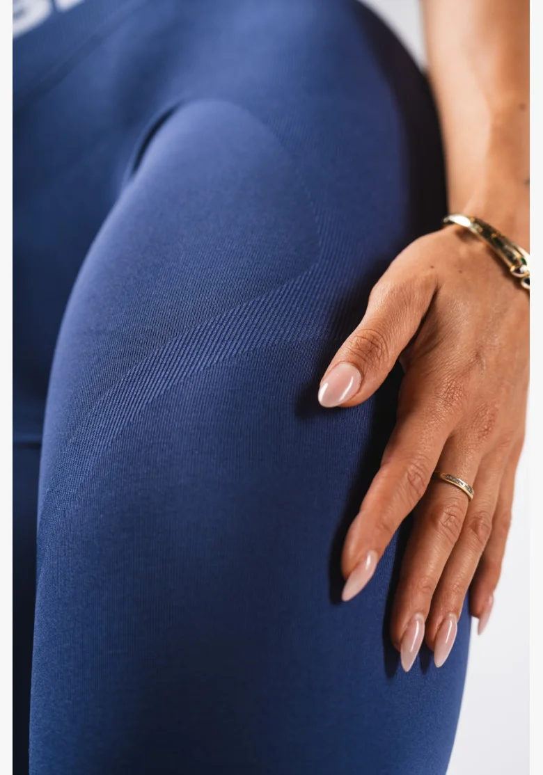 NEBBIA Bezšvové extra push-up legíny s vysokým pásom Flow Seamless modré
