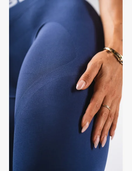 NEBBIA Bezšvové extra push-up legíny s vysokým pásom Flow Seamless modré